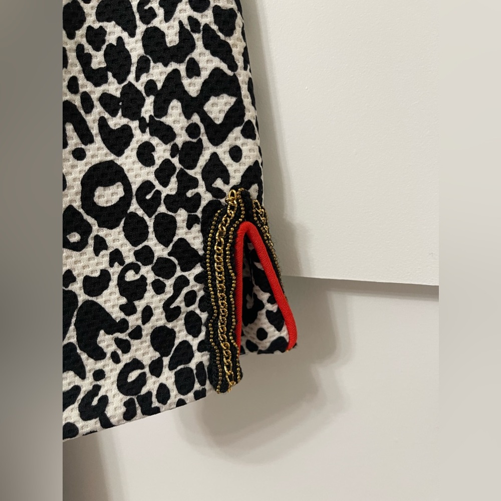 Belle Badgley Mischka Leopard Print Shift Dress Size 4 - Picture 6 of 8